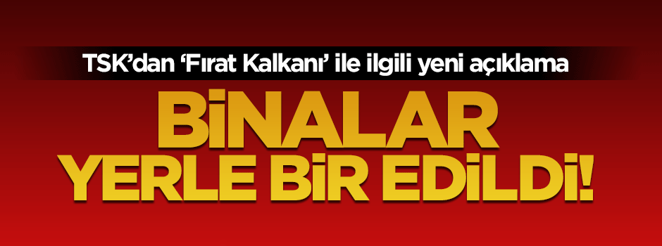 TSK'dan Cerablus harekatı açıklaması