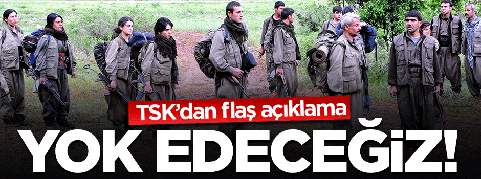 TSK'dan flaş açıklama: Terörü birlikte yok edeceğiz!