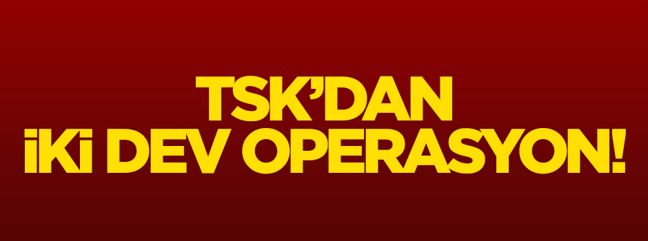 TSK'dan iki dev operasyon!