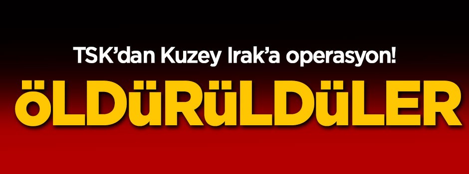 TSK'dan Kuzey Irak'a operasyon!