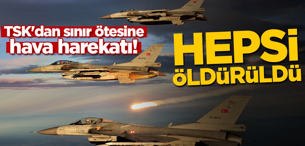 TSK'dan sınır ötesine harekat! Hepsi öldürüldü
