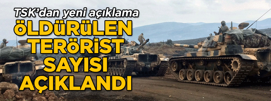 TSK’dan son dakika açıklaması…Öldürülen terörist sayısı açıklandı