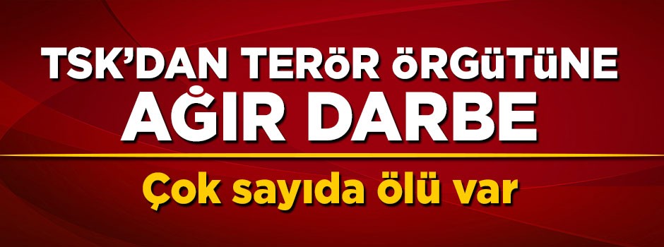 TSK'dan terör örgütüne ağır darbe: Çok sayıda terörist öldürüldü