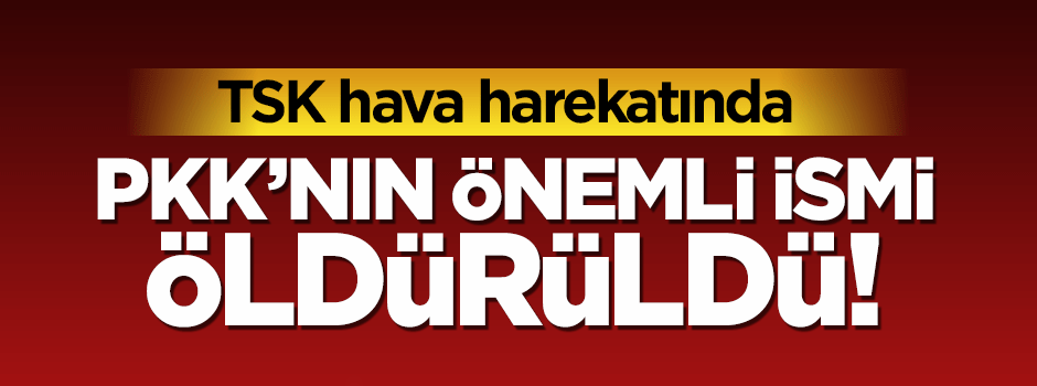 TSK'nın hava harekatında PKK'lı yönetici öldürüldü