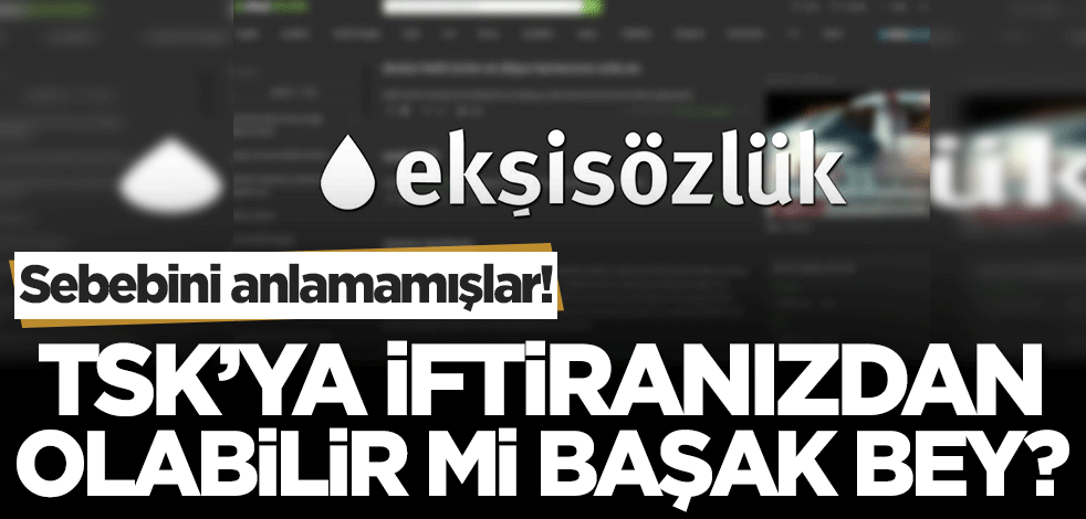 TSK'ya attığınız iftira olabilir mi Başak bey, bir bak bakalım! Ekşi Sözlük CEO'su niye kapatıldıklarını anlayamamış