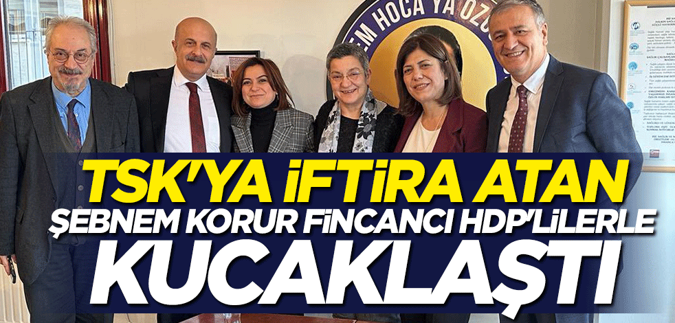 TSK'ya iftira atan Şebnem Korur Fincancı HDP'lilerle kucaklaştı!