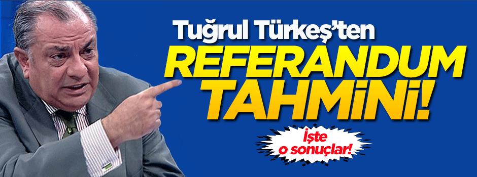 Tuğrul Türkeş'ten flaş referandum tahmini