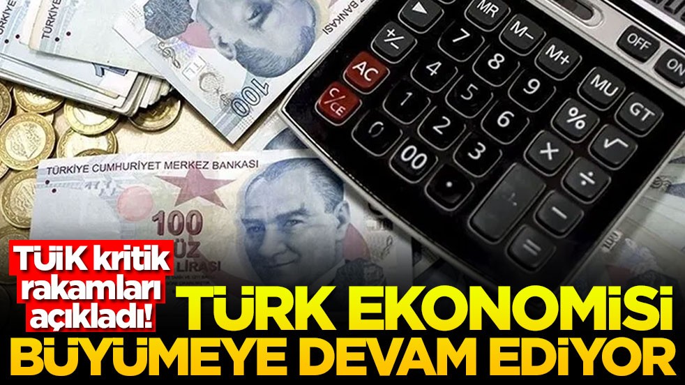 TÜİK kritik rakamları açıkladı! Türk ekonomisi büyümeye devam ediyor