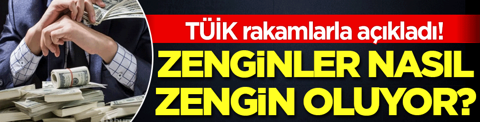 TÜİK rakamlarla açıkladı: Zenginler nasıl zengin oluyor?
