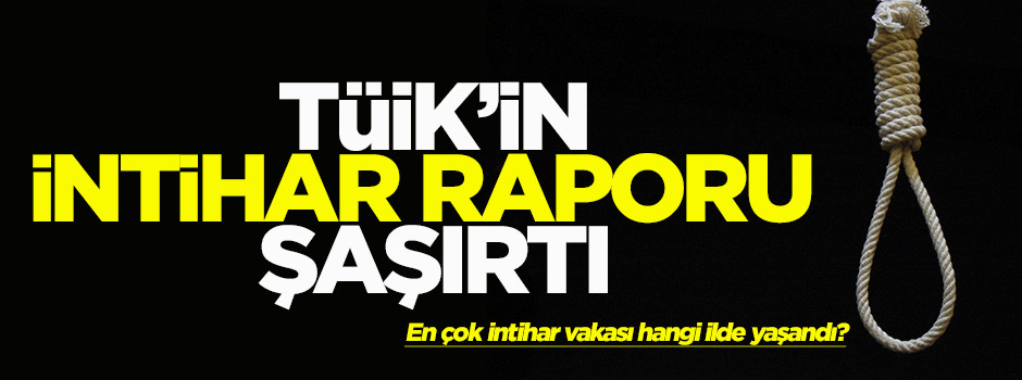 TÜİK'in intihar raporu şaşırttı!