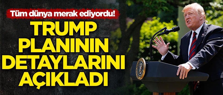 Tüm dünya merak ediyordu! Trump planının detaylarını açıkladı