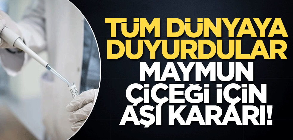 Tüm dünyaya duyurdular! Maymun çiçeği için aşı kararı