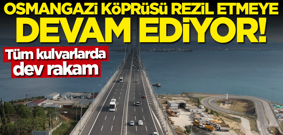Tüm kulvarlarda dev rakam! Osmangazi Köprüsü rezil etmeye devam ediyor