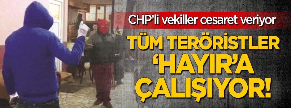 Tüm teröristler ‘Hayır’a çalışıyor