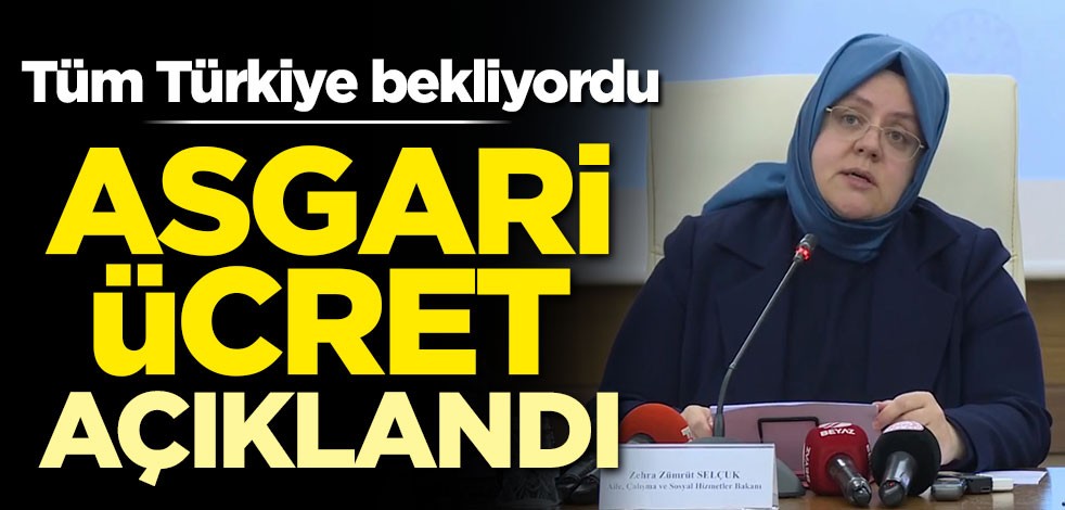 Tüm Türkiye bekliyordu! Asgari ücret açıklandı