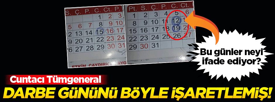 Tümgeneral darbe gününü böyle işaretlemiş!