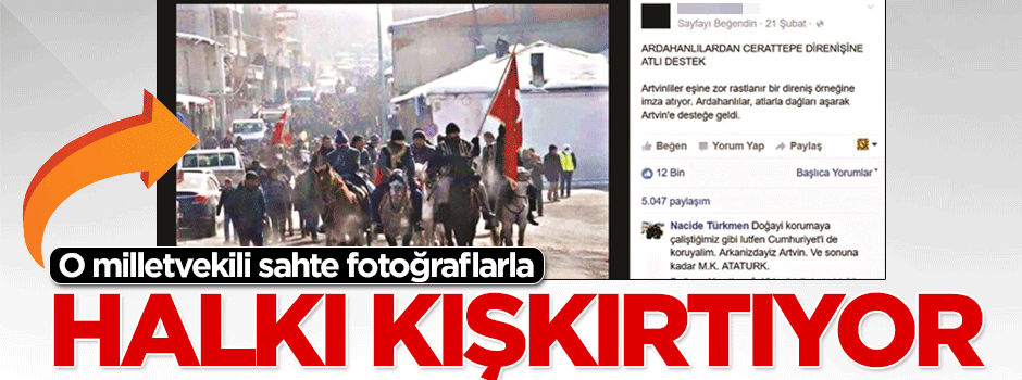 Tuncay Özkan sahte fotoğrafla halkı kışkırtıyor