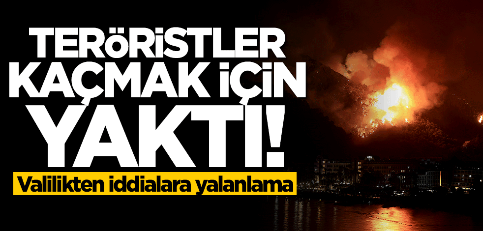 Tunceli Valiliği duyurdu: Teröristler kaçmak için yaktı