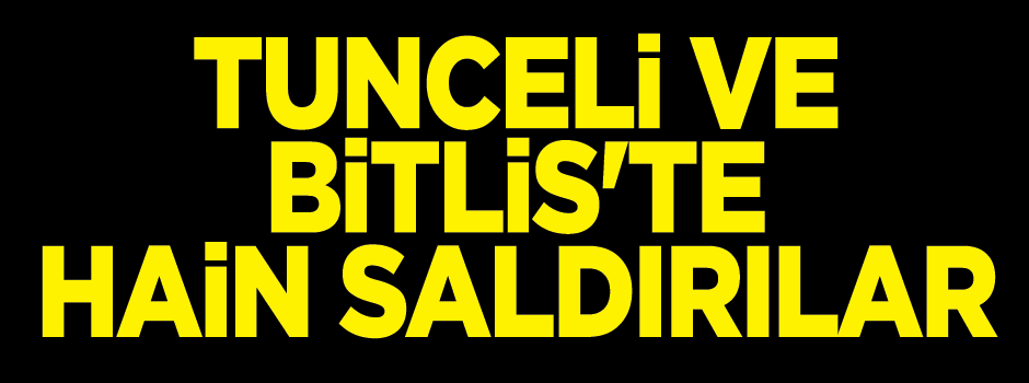 Tunceli ve Bitlis'te iki hain saldırı