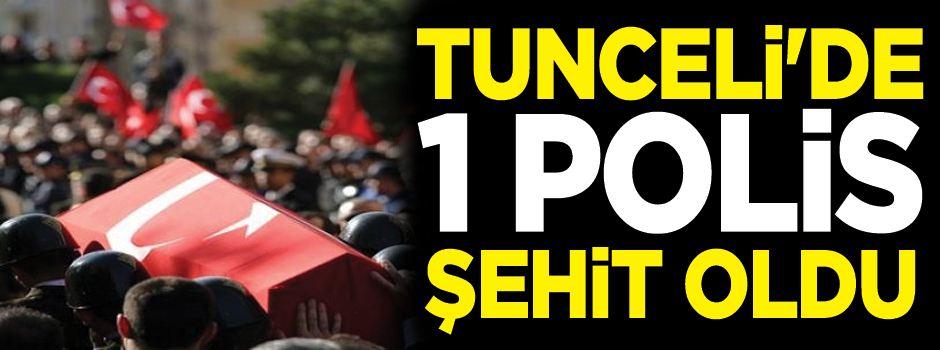 Tunceli'de 1 polis şehit oldu