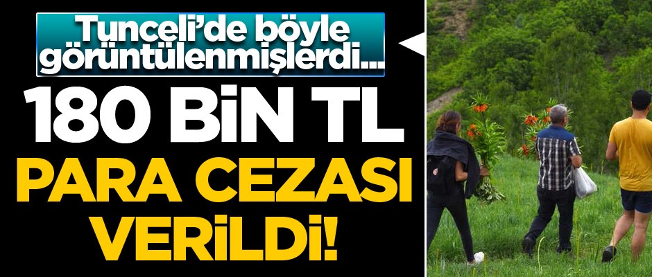 Tunceli’de böyle görüntülenmişlerdi... 180 bin TL idari para cezası verildi