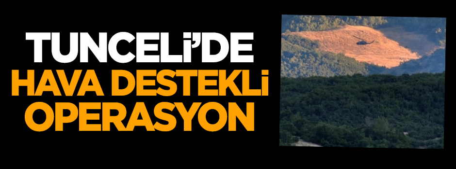 Tunceli'de hava destekli operasyon