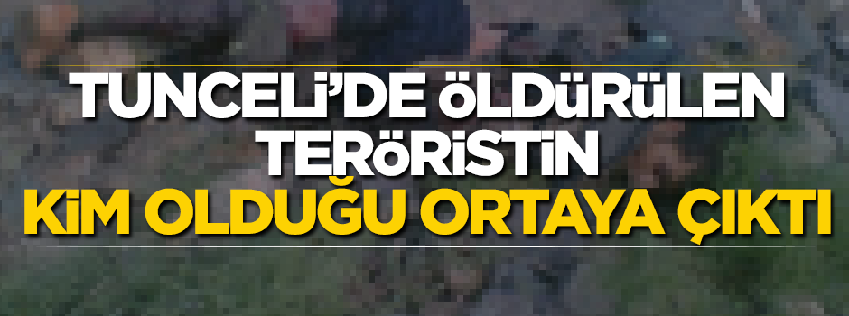 Tunceli'de öldürülen teröristin kim olduğu ortaya çıktı