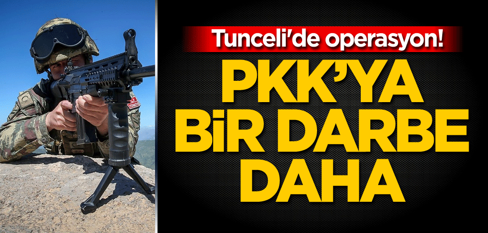 Tunceli'de operasyon! PKK'ya bir darbe daha