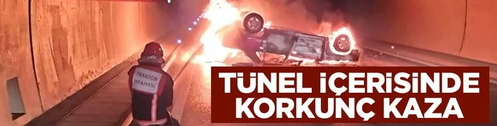 Tünel içerisinde korkunç kaza