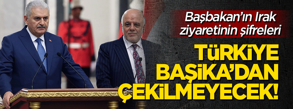 Türk askeri Başika'dan çekilmeyecek!