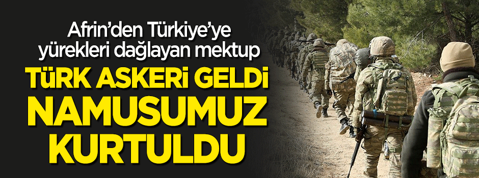 Türk askeri geldi namusumuz kurtuldu