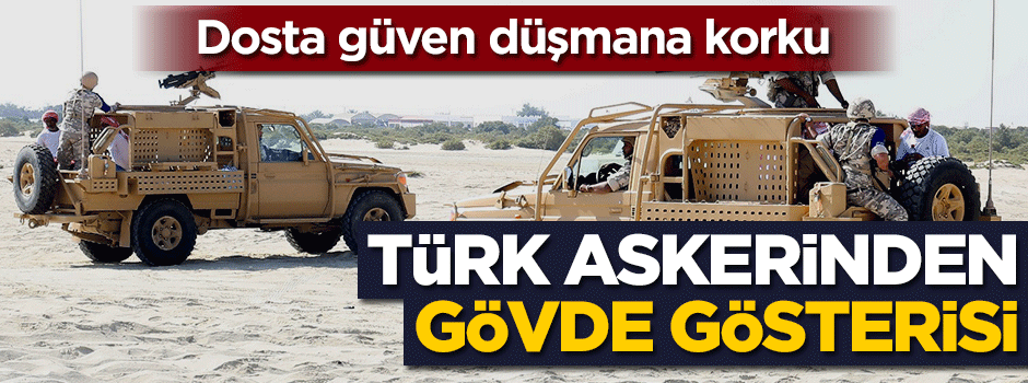 Türk askerinden Katar'da gövde gösterisi