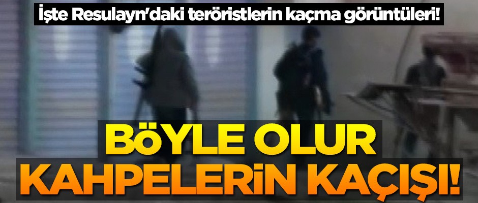 Türk askeri şehre girince böyle kaçtılar! İşte Resulayn'daki teröristlerin kaçma görüntüleri!