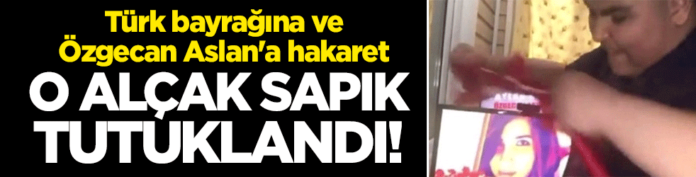 Türk bayrağına ve Özgecan Aslan'a hakaret etmişti! 'Pedofili sapık Alihan' tutuklandı!