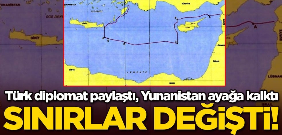 Türk diplomat paylaştı, Yunanistan ayağa kalktı: Sınırlar değişti!