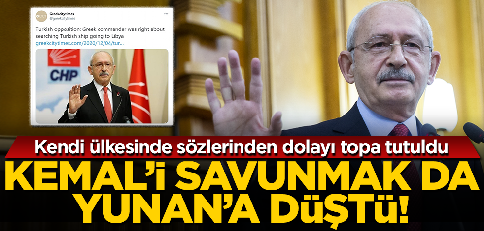 Türk gemisindeki aramayı savunan Kemal Kılıçdaroğlu, Yunan basınında destek buldu