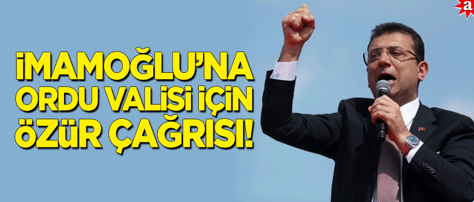 Türk İdareciler Birliği'nden İmamoğlu'na Ordu Valisi için özür çağrısı!