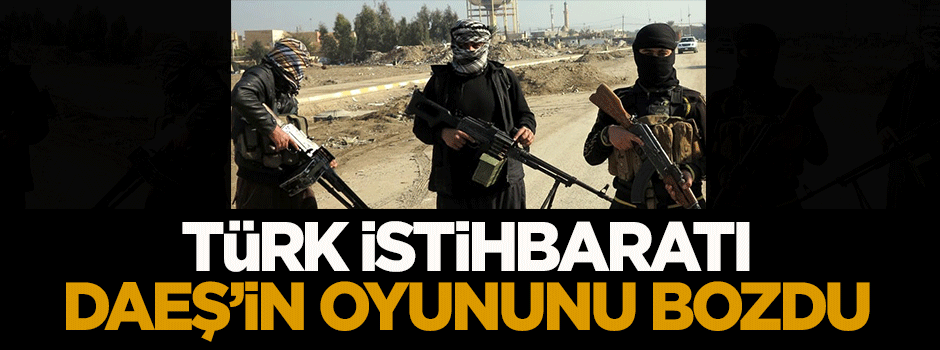 Türk istihbaratı, DAEŞ'in oyununu bozdu