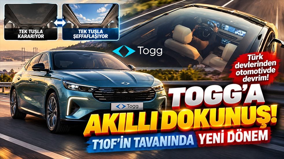 Türk mühendisliğinden Togg’a akıllı dokunuş! T10F’in tavanında yeni dönem