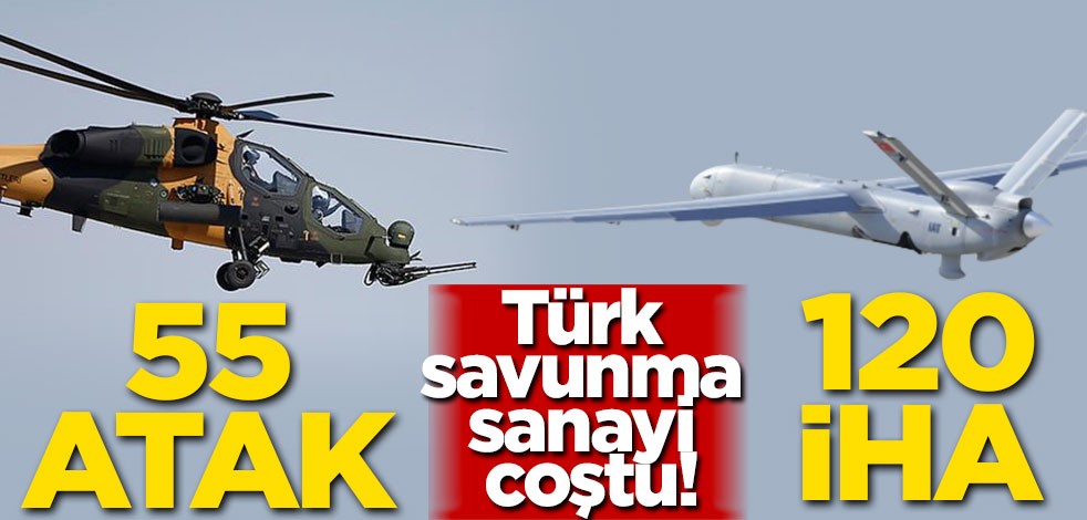 Türk savunma sanayi coştu! 55 ATAK 120 İHA