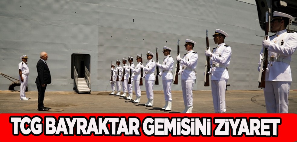 Türk Silahlı Kuvvetlerinin TCG Bayraktar gemisini ziyaret etti! Töre: KKTC'de olmasından gurur duyduk diyerek duyurdu