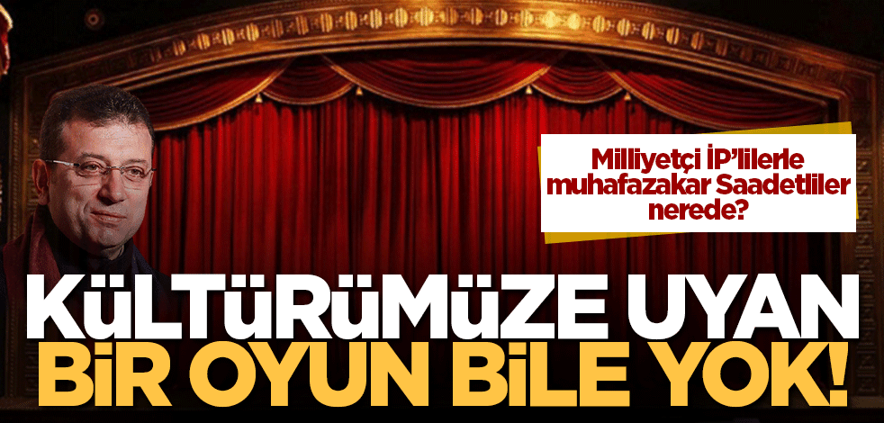 Türk toplumunu temsil eden bir "oyun" bile yer almadı! Saadetlilerle İP'liler nerede?