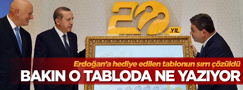 Turkcell'in Erdoğan'a hediye ettiği tablonun sırrı çözüldü