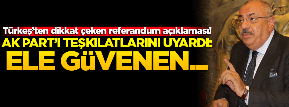 Türkeş'ten flaş referandum açıklaması!