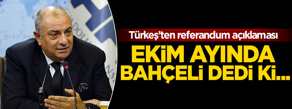 Türkeş'ten referandum açıklaması