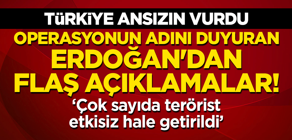 Türkiye ansızın vurdu! Operasyonun adını duyuran Erdoğan'dan flaş açıklamalar!