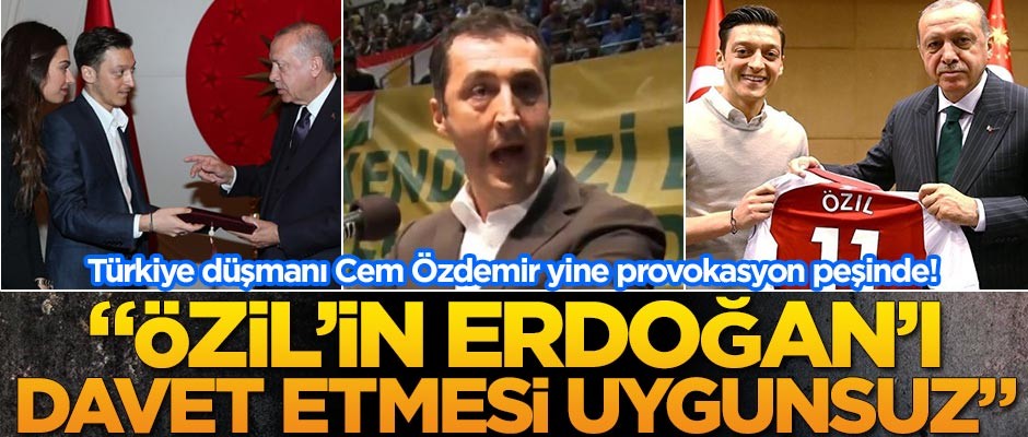 Türkiye düşmanı Cem Özdemir yine provokasyon peşinde: Mesut Özil'in Erdoğan'ı davet etmesi uygunsuz