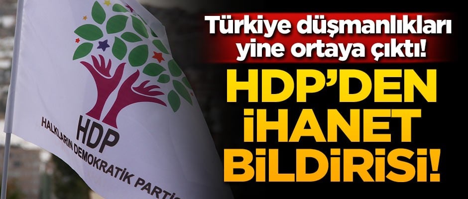 Türkiye düşmanlıkları yine ortaya çıktı! HDP'den ihanet bildirisi