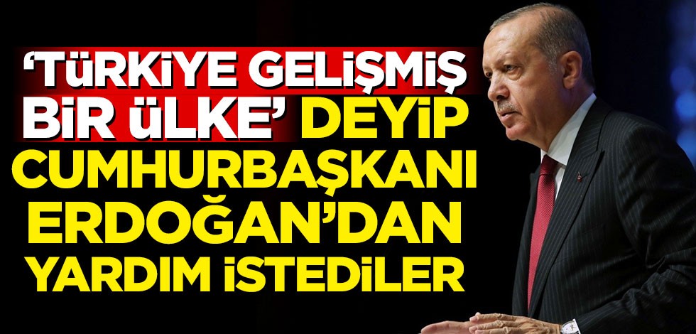 'Türkiye gelişmiş bir ülke' deyip Başkan Erdoğan'dan yardım istediler