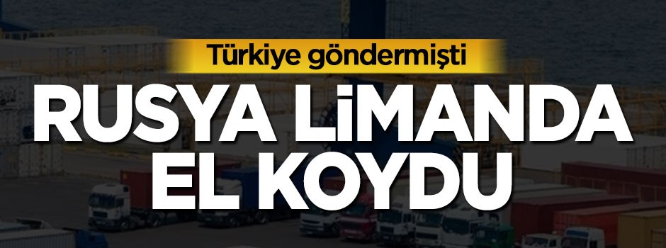 Türkiye göndermişti, Rusya limanda el koydu